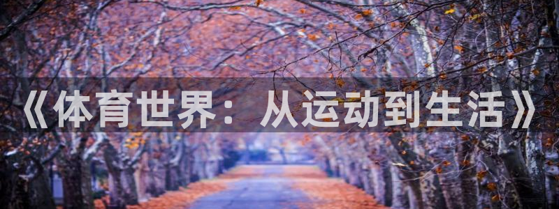 米兰体育：《体育世界：从运动到生活》